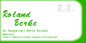 roland berke business card